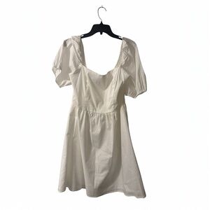 NWT Copper Key White Puff Sleeve Babydoll Dress XL